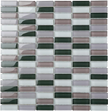 Classic Grey Blend Crystal Glass Mosaic 15x50mm (ESM32-1550) tile