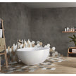 Evo Coal Lappato Porcelain Tiles in a room setting