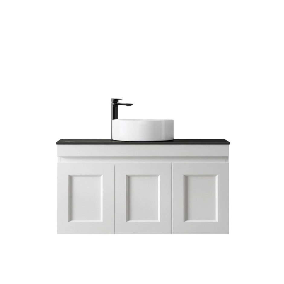 Hampton Mark II 900mm Satin White Wall Hung Vanity