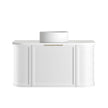 Hampshire 900mm Satin White Wall Hung Curve Vanity