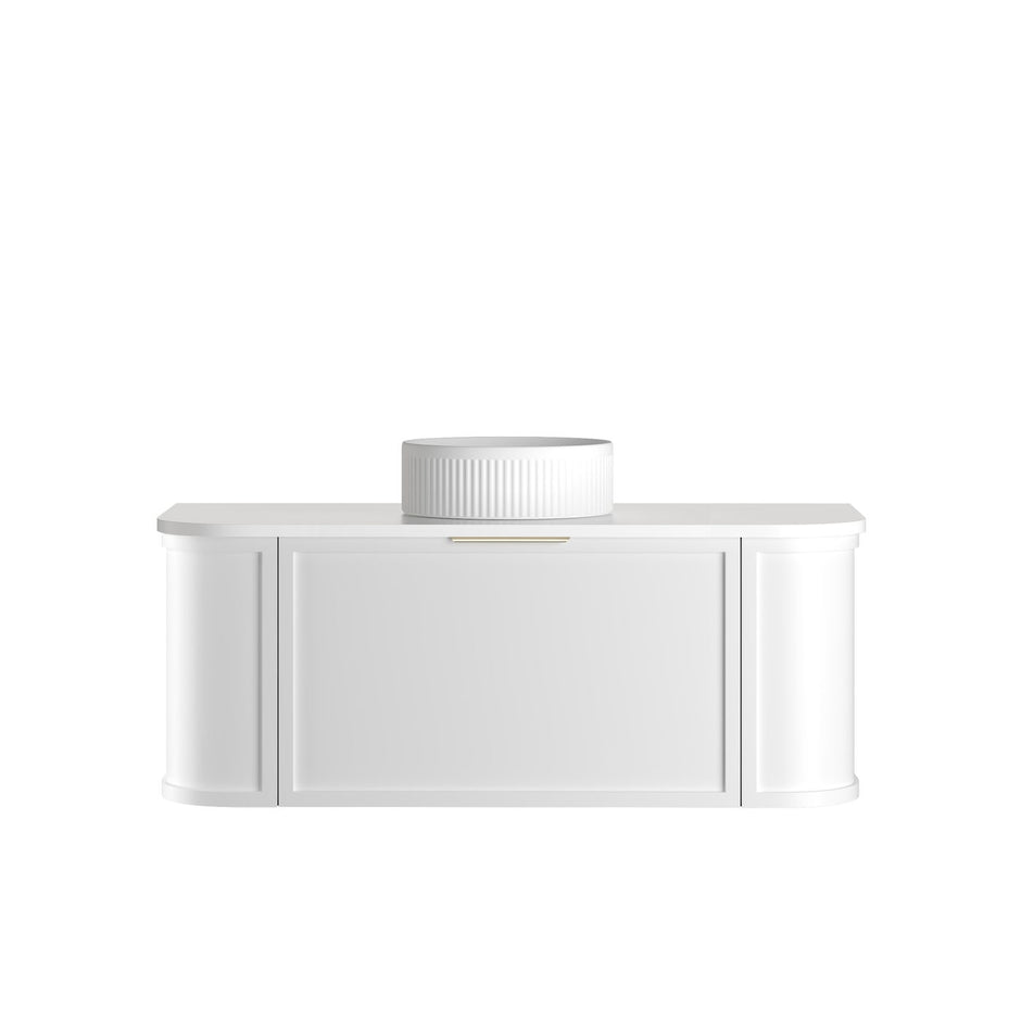 Hampshire 1200mm Satin White Wall Hung Curve Vanity
