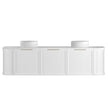 Hampshire 1800mm Satin White Wall Hung Curve Vanity