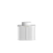 Hampshire 600mm Satin White Wall Hung Curve Vanity