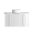 Hampshire 900mm Satin White Wall Hung Curve Vanity