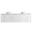 Hampshire 1800mm Satin White Wall Hung Curve Vanity