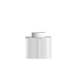 Hampshire 600mm Satin White Wall Hung Curve Vanity
