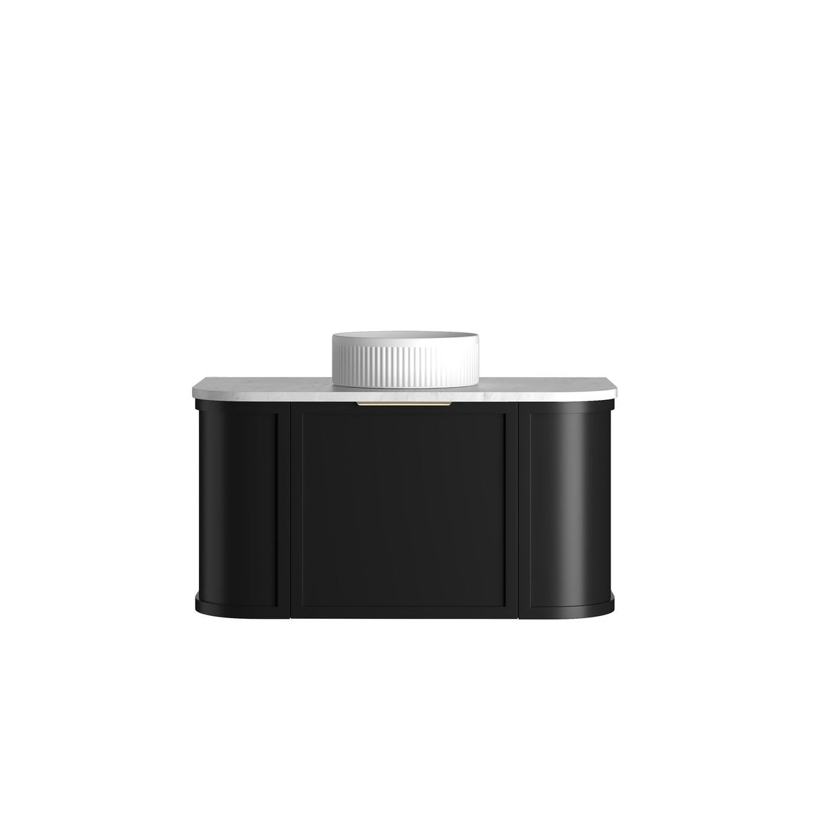 Otti Hampshire 900mm Satin Black Wall Hung Curve Vanity