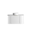 Hampshire 900mm Satin White Wall Hung Curve Vanity