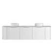Hampshire 1800mm Satin White Wall Hung Curve Vanity
