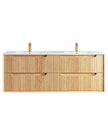 Byron Fluted 1500mm Woodland Oak Wall Hung Vanity