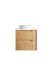 Byron Fluted 600mm Woodland Oak Wall Hung Vanity