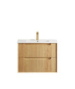Byron Fluted 750mm Woodland Oak Wall Hung Vanity