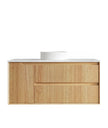 Byron Fluted 1200mm Woodland Oak Wall Hung Vanity