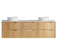 Hampton Mark II 750mm Satin White Wall Hung Vanity