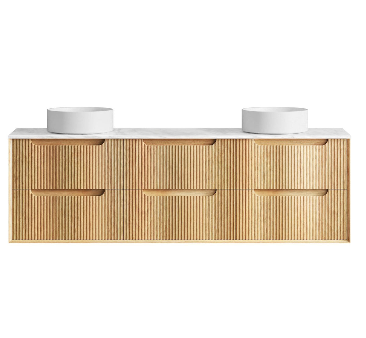 Byron 1800mm Natural Oak Wall Hung Vanity