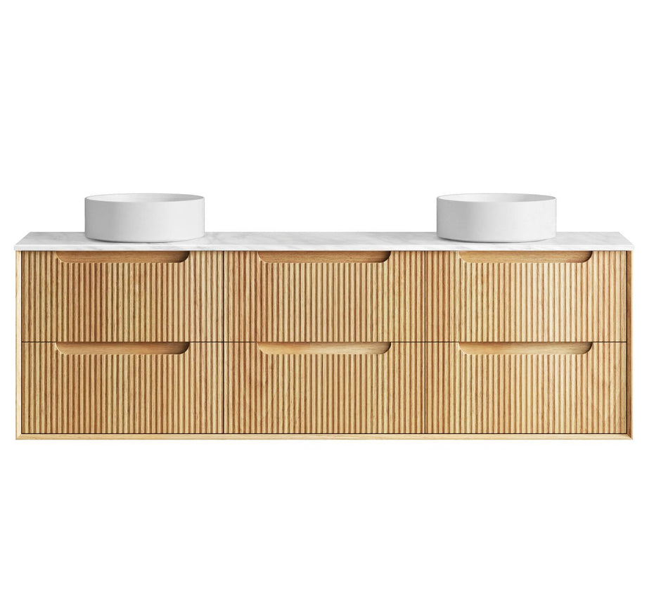Byron 1800mm Natural Oak Wall Hung Vanity