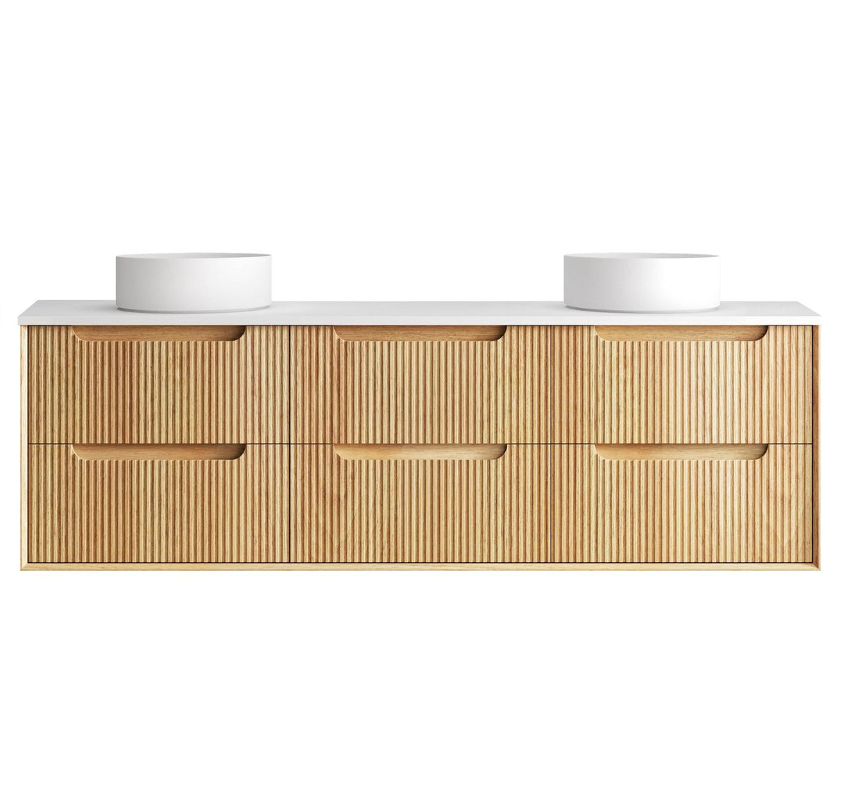 Byron 1800mm Natural Oak Wall Hung Vanity