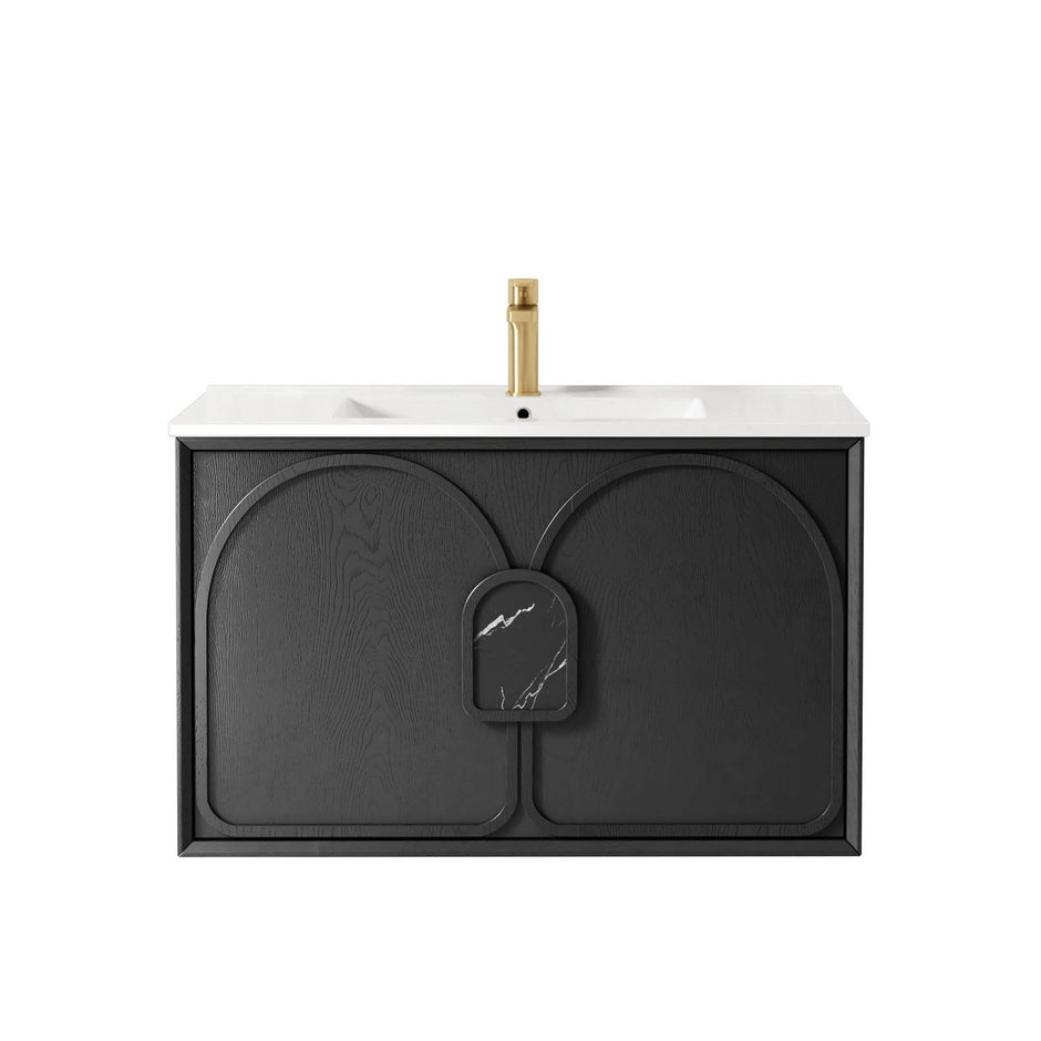 Laguna Mark II 900mm Black Oak Wall Hung Vanity