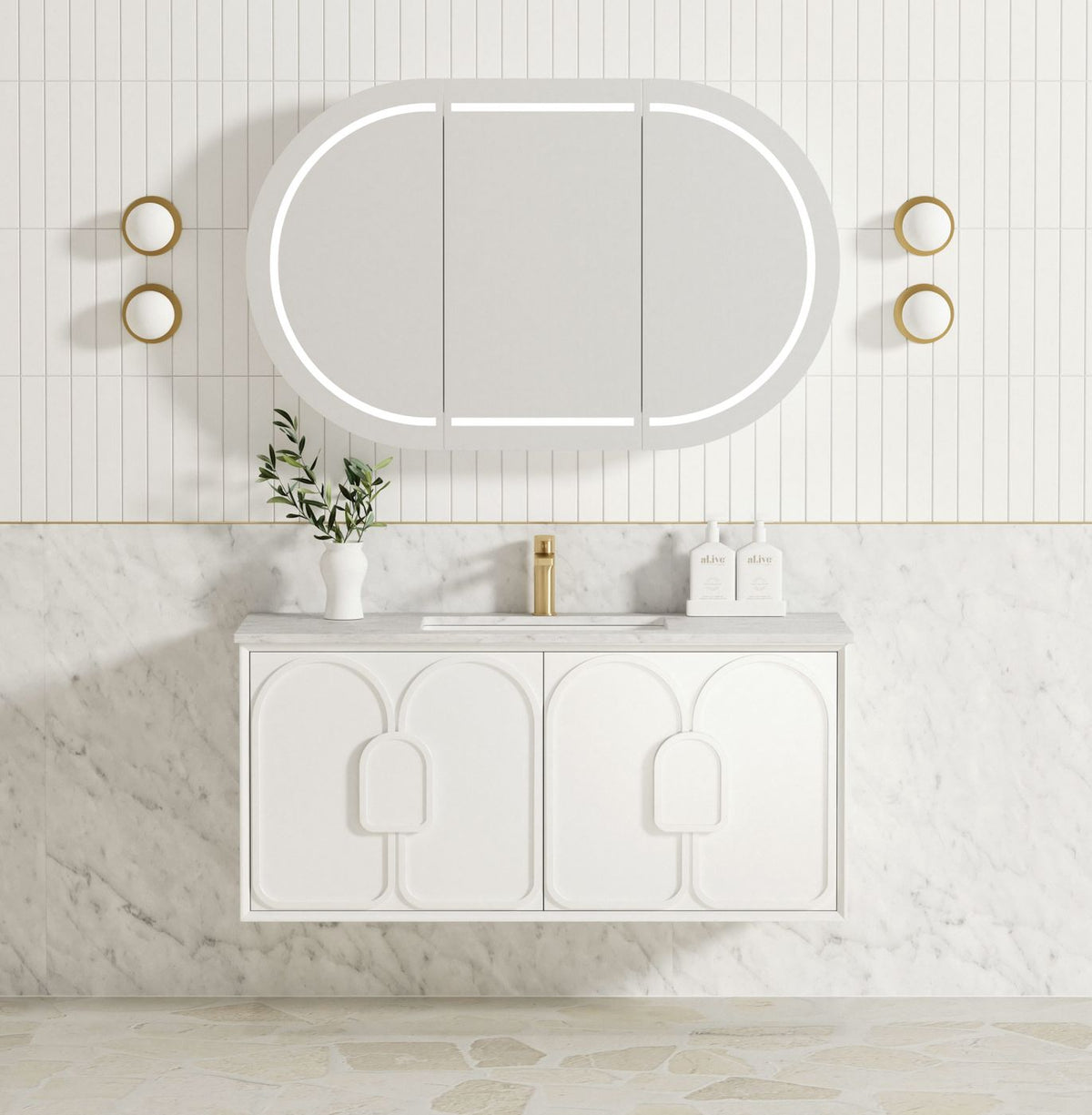 Laguna Mark II 1200mm Matte White Wall Hung Vanity