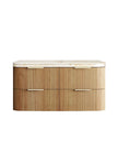 Havana Fluted 1200mm Woodland Oak Wall Hung Curve Vanity