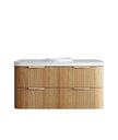 Havana Fluted 1200mm Woodland Oak Wall Hung Curve Vanity