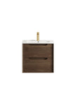 Byron 600mm Sable Walnut Wall Hung Vanity