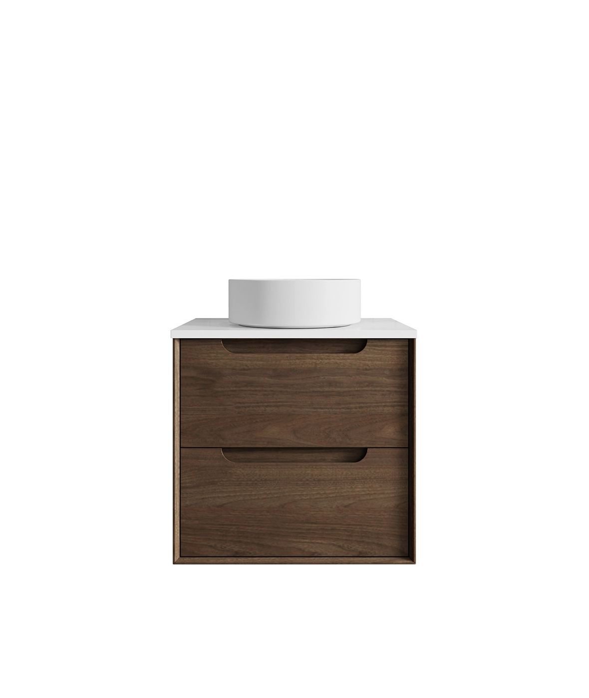 Hampton Mark II 600mm Satin White Wall Hung Vanity
