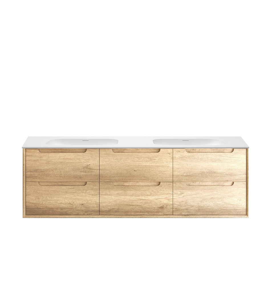 Byron 1800mm Natural Oak Wall Hung Vanity