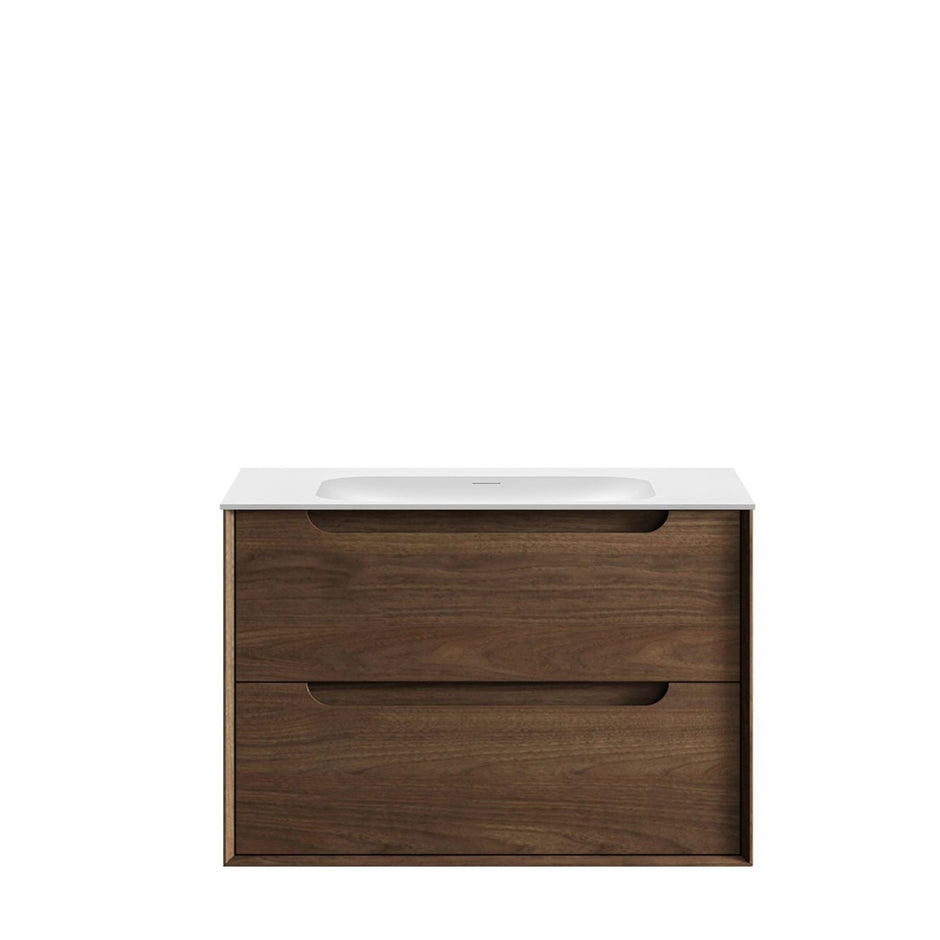 Byron 750mm Sable Walnut Wall Hung Vanity