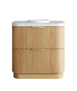 Havana Fluted 900mm Woodland Oak Floorstanding Curve Vanity