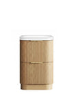 Havana Fluted 600mm Woodland Oak Floorstanding Curve Vanity