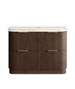 Havana Fluted 1200mm Sable Walnut Floorstanding Curve Vanity