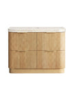 Havana Fluted 1200mm Woodland Oak Floorstanding Curve Vanity