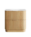 Havana Fluted 900mm Woodland Oak Floorstanding Curve Vanity