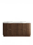 Havana Fluted 1800mm Sable Walnut Floorstanding Curve Vanity