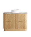 Havana Fluted 1200mm Woodland Oak Floorstanding Curve Vanity