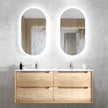Byron 1200mm Natural Oak Wall Hung Vanity Double Bowl