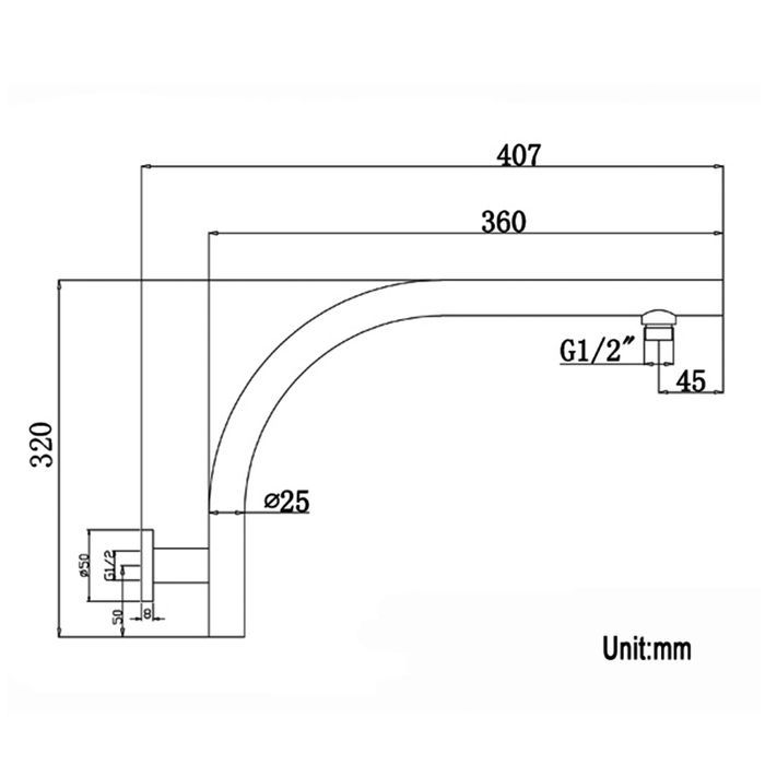 Pavia Gooseneck Arm Chrome PGSA