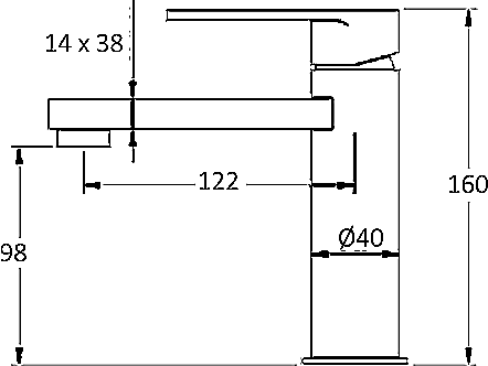 Vetto Basin Mixer Matte Black V11BMB