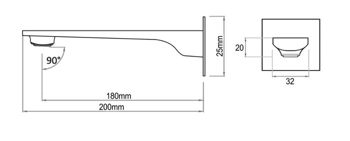 Zevio Bath Spouts Gun Metal Z13BSGM