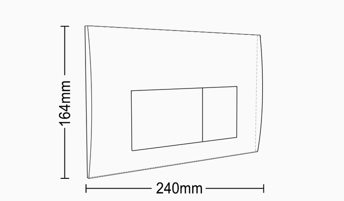 Inspire Plate Curve Square Chr IS31