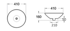 Semi InsertBasin 410x410 Carra IS7741MCAR