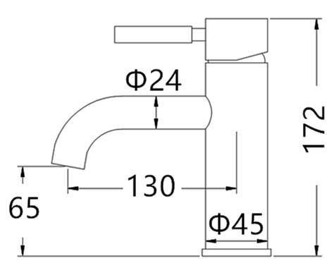 Pavia Tall Basin Mixer MB PTBMB