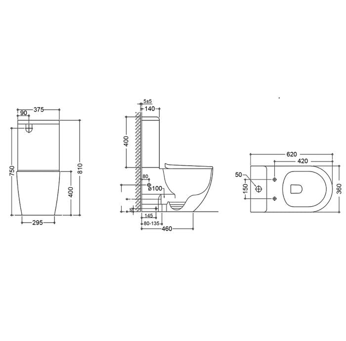 Cosenza Toilet Std Seat ICTSPK