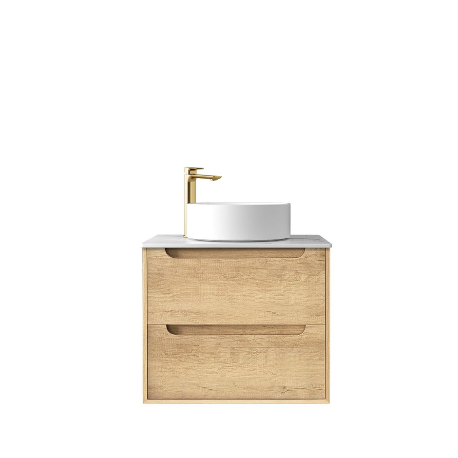 Byron 600mm Natural Oak Wall Hung Vanity