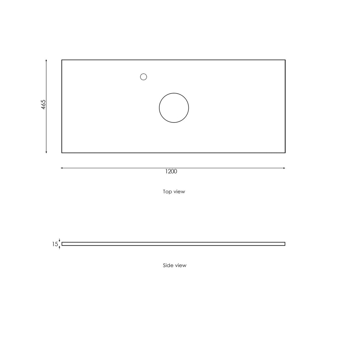 Satin Light Grey Hampton Mark II1200 Wall Hung Amani Grey Top 10 O'clock Taphole HPM1200GST-G-10TH