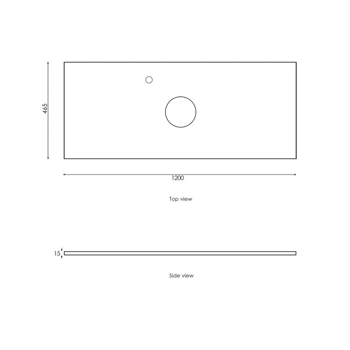 Satin Light Grey Hampton Mark II1200 Wall Hung Amani Grey Top 10 O'clock Taphole HPM1200GST-G-10TH