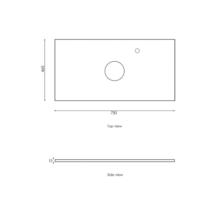 Satin Light Grey Hampton Mark II900 Wall Hung Amani Grey Top 2 O'clock Taphole HPM900GST-G-2TH