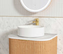Bondi 600mm Woodland Oak Fluted Curve Vanity (12TH & NTH Only)