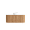 Bondi 1200mm Woodland Oak Fluted Curve Vanity